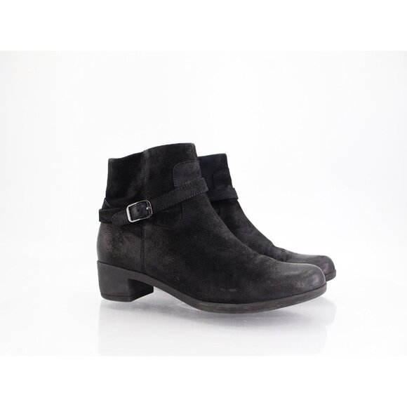 Dansko Womens Cagney Ankle Booties Size 40 / 9.5-10 Black Burnished Suede - Picture 1 of 10